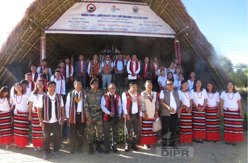 Chaga Gadi & Lamsimngyi cum Mini Hornbill Festival was celebrated under the theme ‘rekindling our culture’ at Tening town, Peren on October 31. (DIPR Photo) 